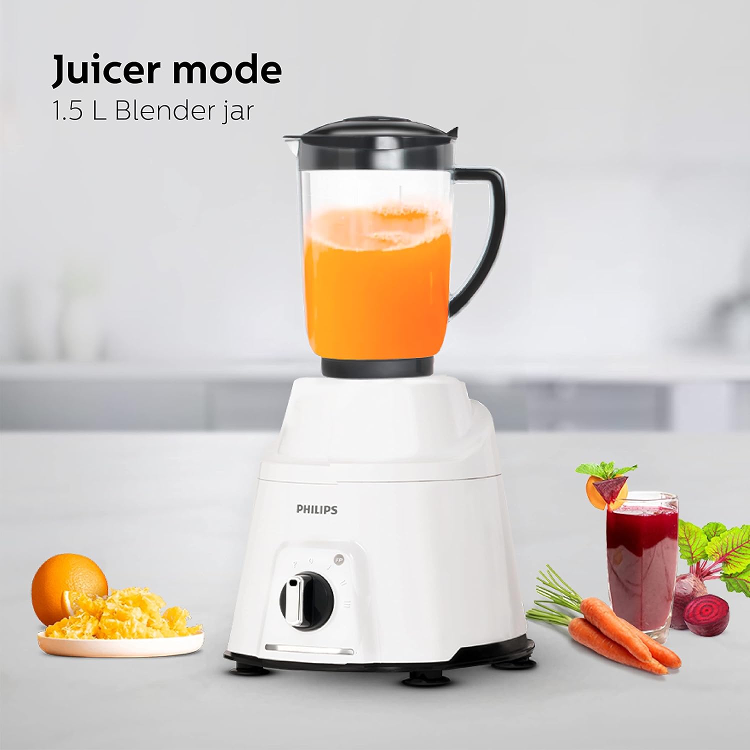 PHILIPS Mixer Grinder 750 Watt 3 in 1 Mixer Grinder Juicer Food Processor 4 Jar HL7763/00